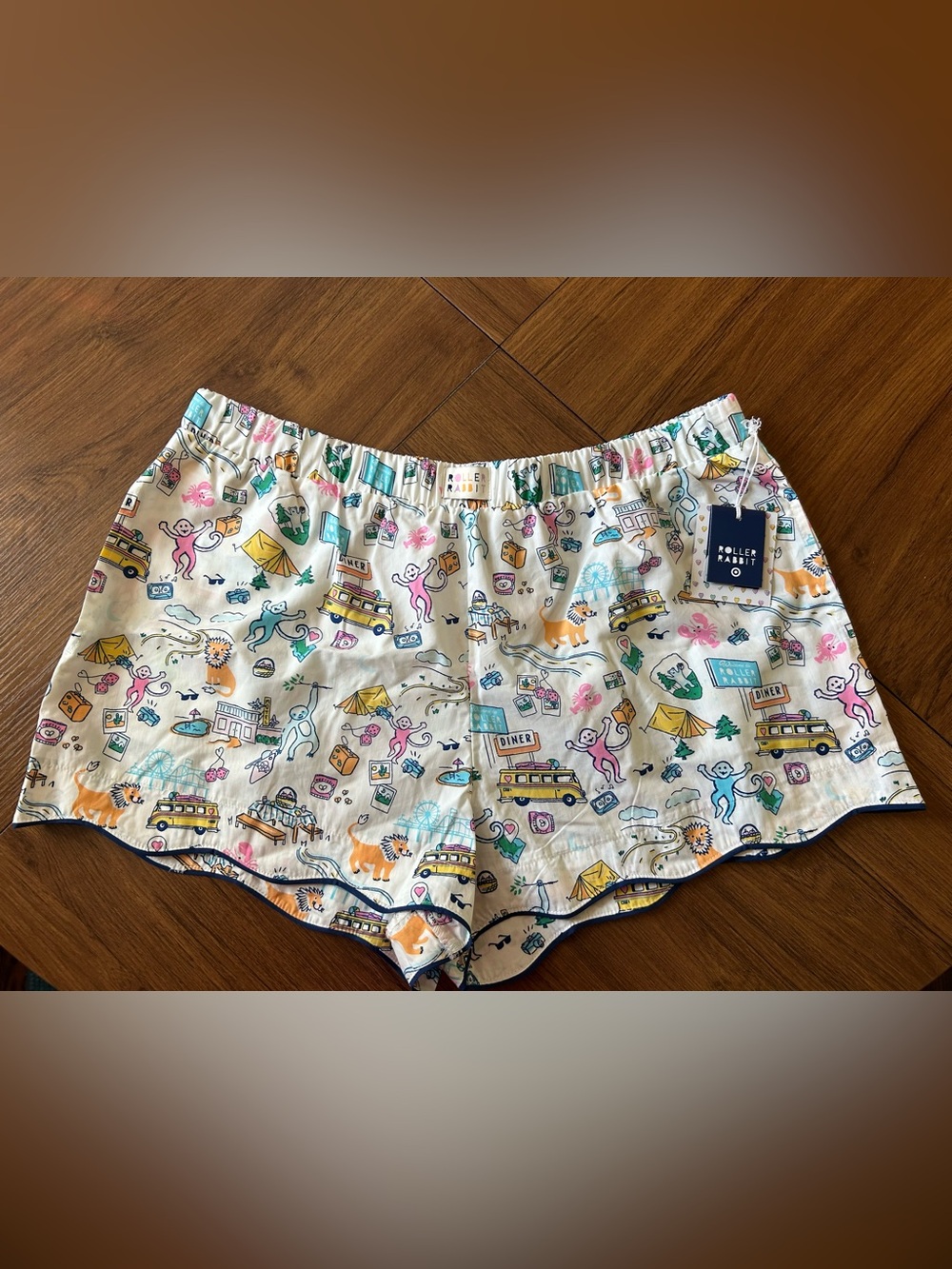 Roller Rabbit x Target Women's Roadtrip Poplin Boxer Shorts size XL